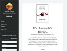 Tablet Screenshot of dontcrossdylan.com